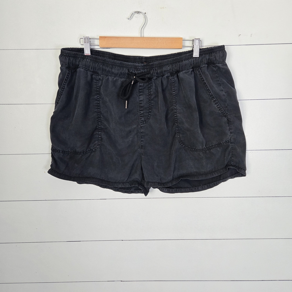 Quince Black Washed Cargo Shorts